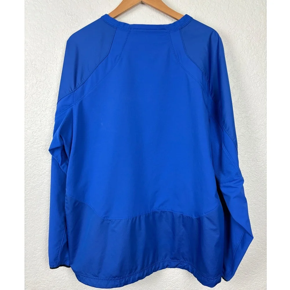 Nike Boise State Broncos Men Blue V-Neck Sideline‎ Windshirt Pullover Large